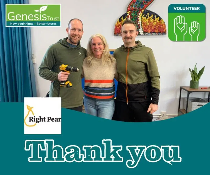 Right Pear volunteering with Genesis Trust